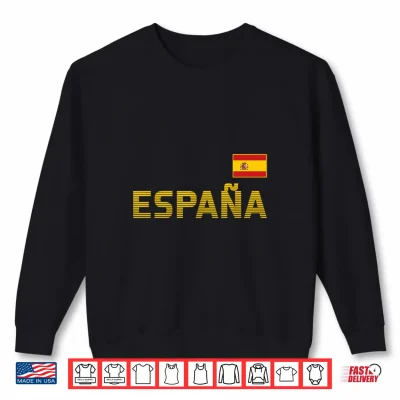 Sweatshirt Retro Spanish Flag Spain Shirt Vintage Espana Boys Girls Shirt