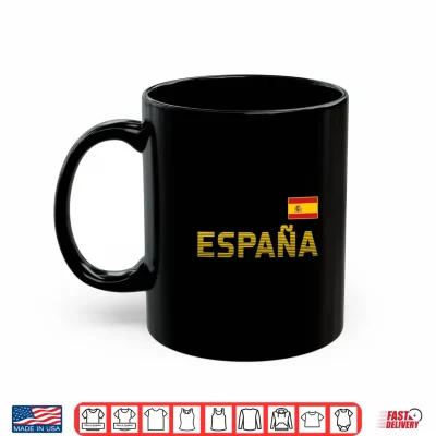 Mug Retro Spanish Flag Spain Shirt Vintage Espana Boys Girls Shirt