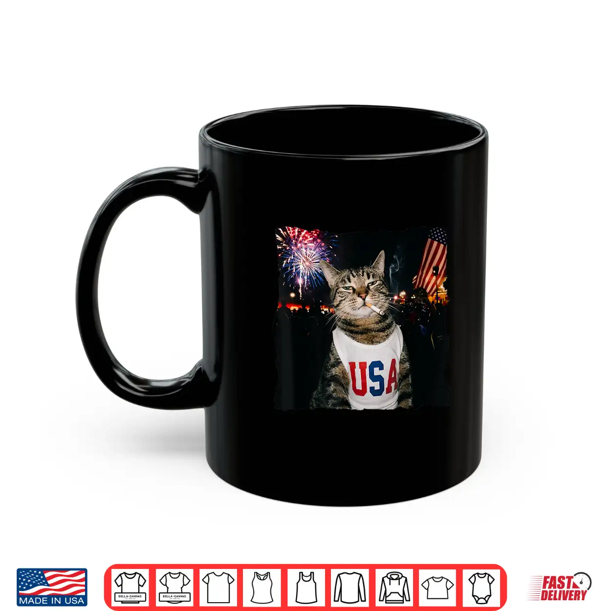 Patriotic Smoking Cat Shirt Patriotic Smoking Cat Shirt