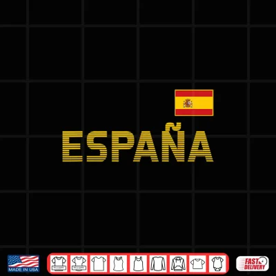 Design Retro Spanish Flag Spain Shirt Vintage Espana Boys Girls Shirt