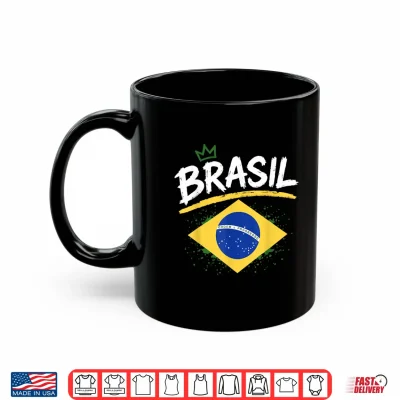 Mug Brasil With Brazilian Flag Colors Brazil Shirt