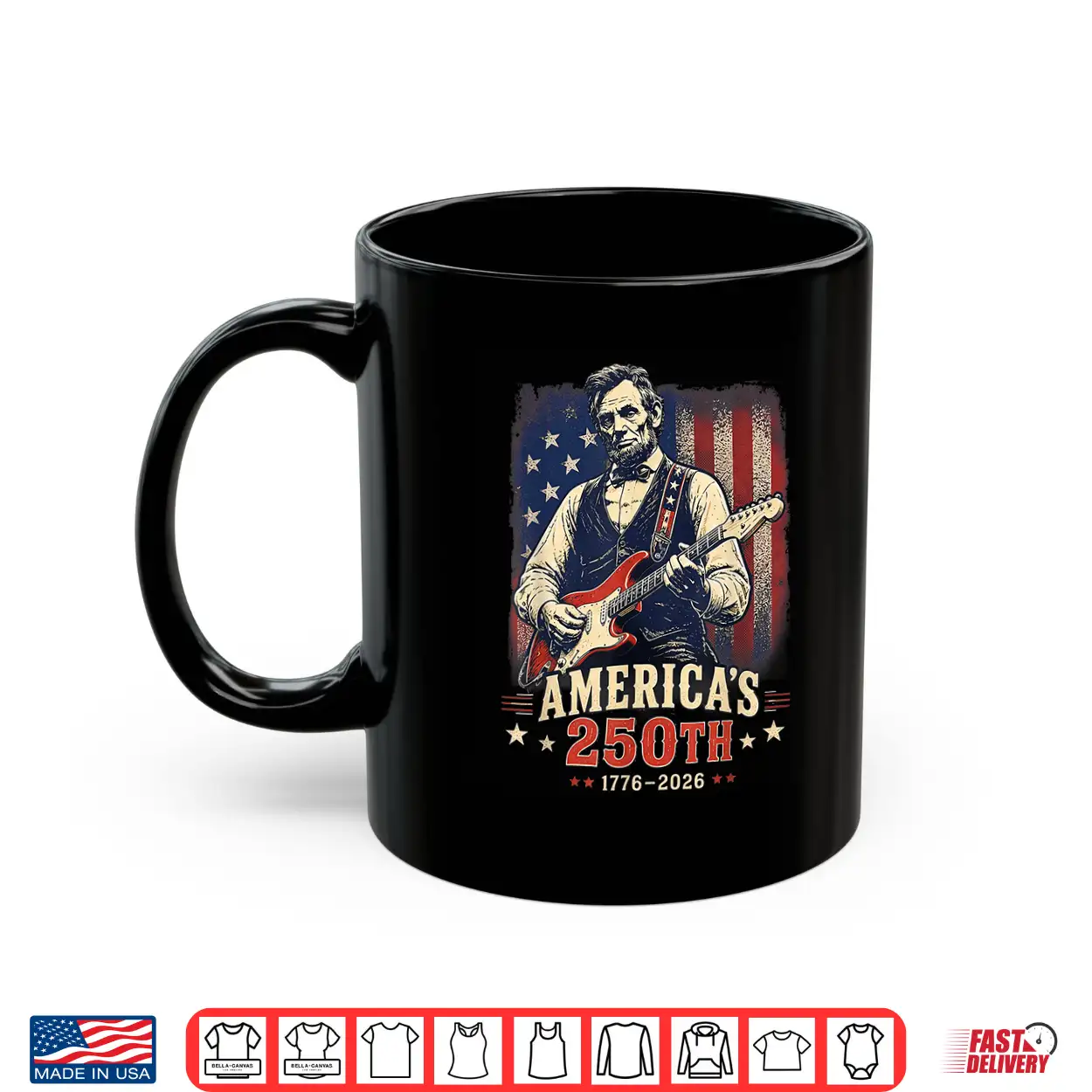 Abraham Lincoln Plays Electric Guitar American Flag Fourth Of July Shirt Abraham Lincoln Plays Electric Guitar American Flag Fourth Of July Shirt