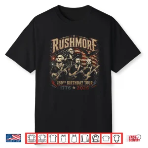 Funny Mount Rushmore Two Hundred Fiftieth Birthday Tour Rockstar Graphic Shirt