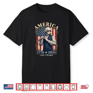 George Washington Sunglasses Flute 1776 2026 Two Hundred Fifty Years Shirt