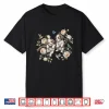 Vintage Puppy Floral Bird Nature Pet Parent Animal Dog Lover Shirt