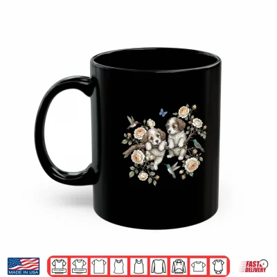 Vintage Puppy Floral Bird Nature Pet Parent Animal Dog Lover Shirt 3 Mug Vintage Puppy Floral Bird Nature Pet Parent Animal Dog Lover Shirt