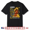 Aries Girl Black Woman Afro Queen Astrology Zodiac Shirt