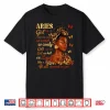 Aries Girl Black Woman Melanin Girl Leopard Zodiac Sign Shirt