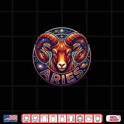 Design Aries Gifts Zodiac Sign Astrology Horoscope Birthday Shirt