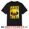 Aries Girl Dope Afro Black Woman With Cap Zodiac Sign Shirt