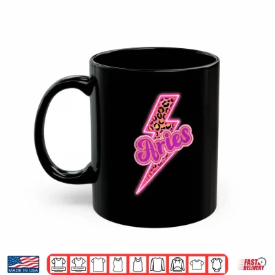 Mug Aries Leopard Thunder Shape Zodiac Aesthetic Design Shirt