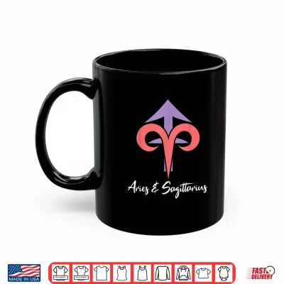 Mug Aries and Sagittarius Couple Zodiac Relationship Horoscope Shirt