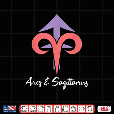 Design Aries and Sagittarius Couple Zodiac Relationship Horoscope Shirt