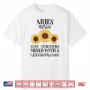 Sunflower Sunshine Aries Funny Zodiac Sign Girls Graphic Shirt