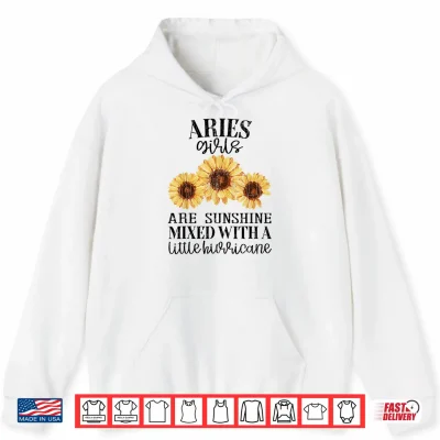 Hoodie Sunflower Sunshine Aries Funny Zodiac Sign Girls Graphic Shirt