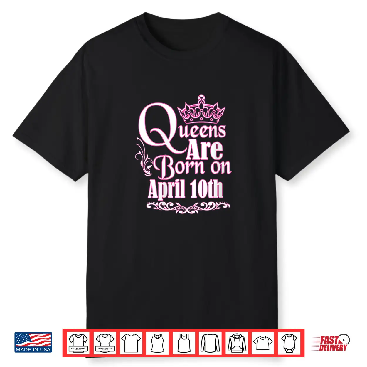 Womens Queens Are Born April 10Th Taurus Aries Womens Birthday Shirt Womens Queens Are Born April 10Th Taurus Aries Womens Birthday Shirt