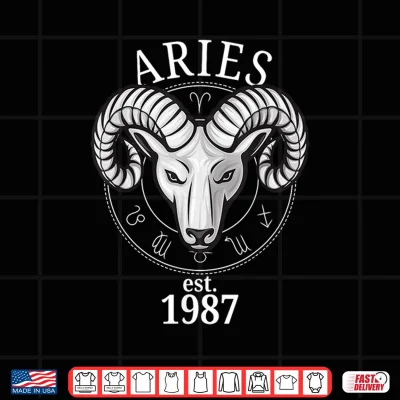 Zodiac Aries Ram Born In 1987 Shirt 4 Design Zodiac Aries Ram Born in 1987 Shirt