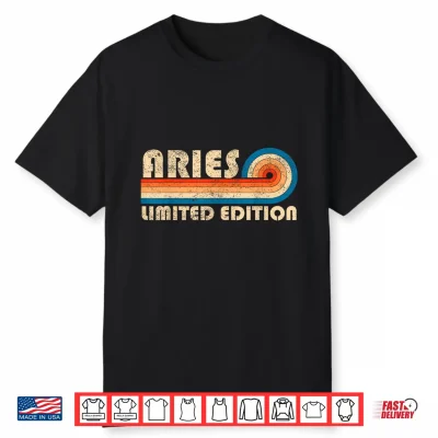 Aries First Name Funny Retro Vintage Birthday Shirt