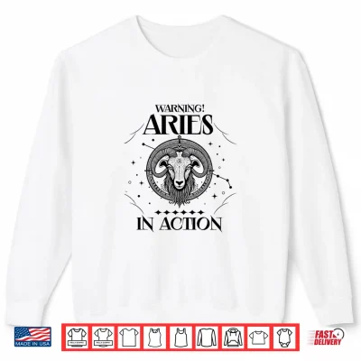 Sweatshirt Aries Astrology Symbol Graphic Shirt