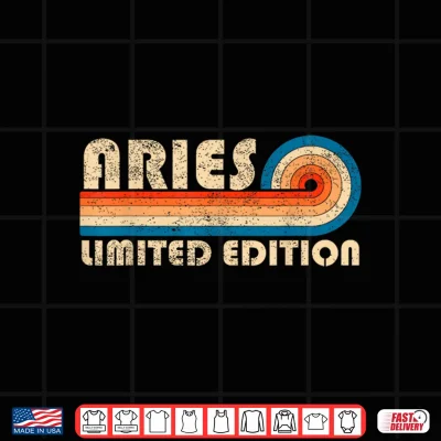 Aries First Name Funny Retro Vintage Birthday Shirt 4 Design ARIES First Name Funny Retro Vintage Birthday Shirt