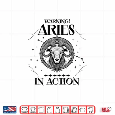 Design Aries Astrology Symbol Graphic Shirt