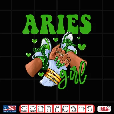 Design Aries Girl Shoes Astrology Zodiac Sign Black Women Shirt