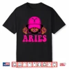 Aries Queen Sassy Black Woman Afro Girl Zodiac Birthday Shirt