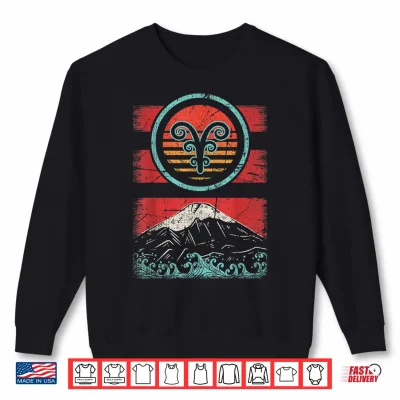 Aries Zodiac Sign Retro Birthday Astrology Gift Shirt 2 Sweatshirt Aries Zodiac Sign Retro Birthday Astrology Gift Shirt