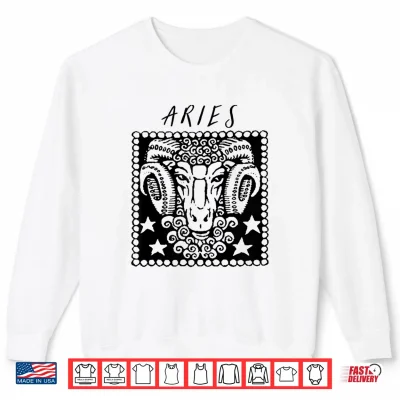 Sweatshirt First Sign of The Zodiac Aries Ram Logo Aries Season Shirt