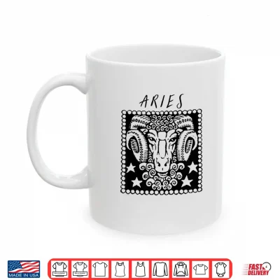 Mug First Sign of The Zodiac Aries Ram Logo Aries Season Shirt