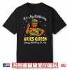 It’S My Birthday Aries Queen Afro Woman Camo Zodiac Shirt