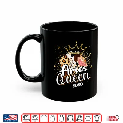 Leopard Aries Queen Zodiac Sign Butterfly Golden Crown Shirt 3 Mug Leopard Aries Queen Zodiac Sign Butterfly Golden Crown Shirt