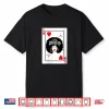 Womens Aries Astrology Black Queen Hearts Blackjack Cards Poker Shirt