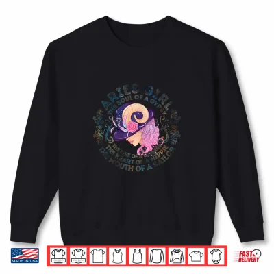 Womens Aries Girl The Soul Of A Gypsy Birthday Hippie Soul Shirt 2 Sweatshirt Womens Aries Girl The Soul Of A Gypsy Birthday Hippie Soul Shirt