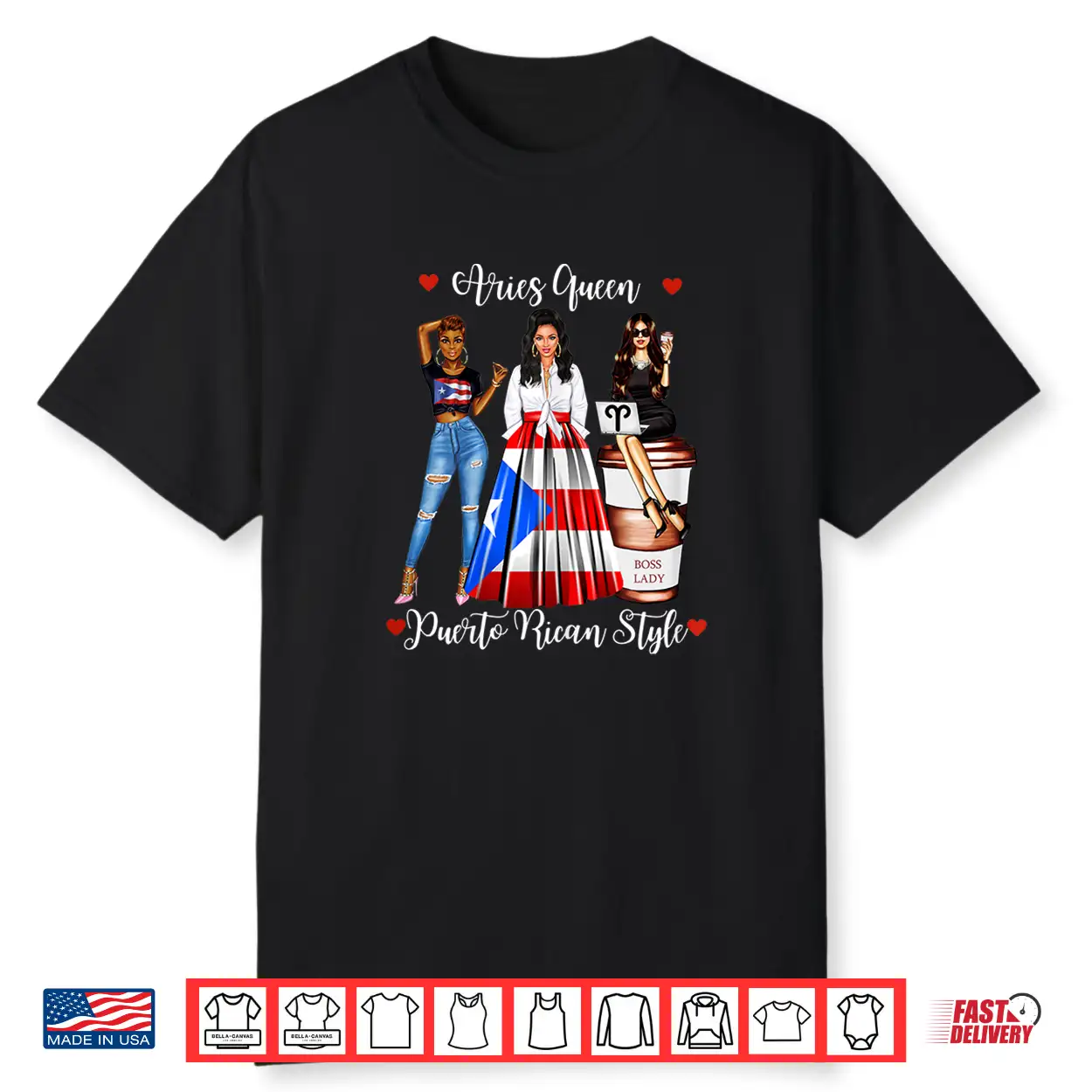 Womens Puerto Rican Style Aries Queen Womens Puerto Rico Zodiac Shirt Womens Puerto Rican Style Aries Queen Womens Puerto Rico Zodiac Shirt