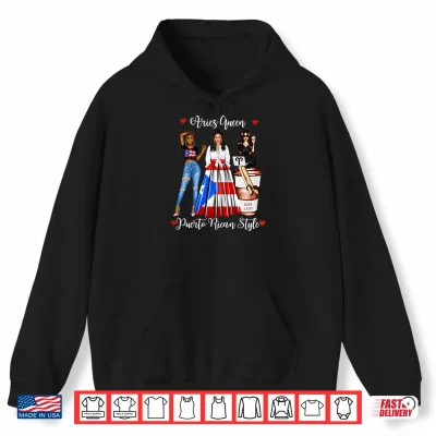 Womens Puerto Rican Style Aries Queen Womens Puerto Rico Zodiac Shirt 1 Hoodie Womens Puerto Rican Style Aries Queen Womens Puerto Rico Zodiac Shirt