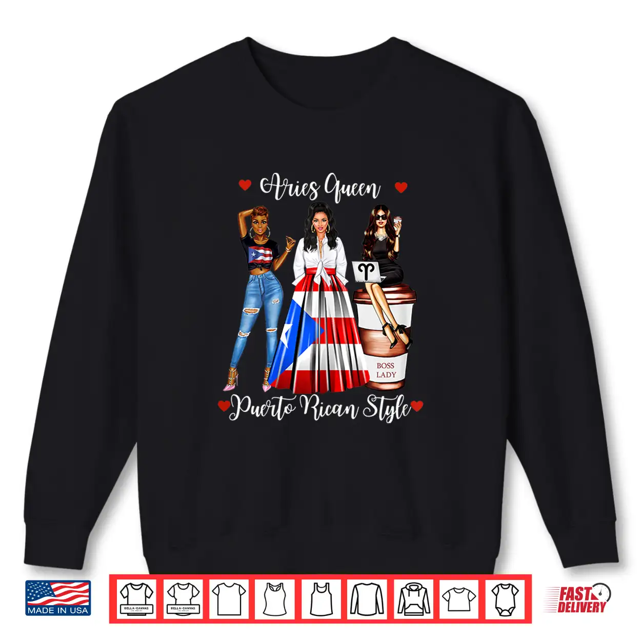 Womens Puerto Rican Style Aries Queen Womens Puerto Rico Zodiac Shirt Womens Puerto Rican Style Aries Queen Womens Puerto Rico Zodiac Shirt