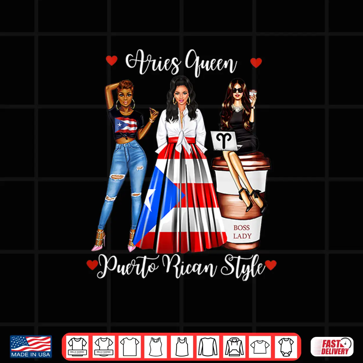 Womens Puerto Rican Style Aries Queen Womens Puerto Rico Zodiac Shirt Womens Puerto Rican Style Aries Queen Womens Puerto Rico Zodiac Shirt