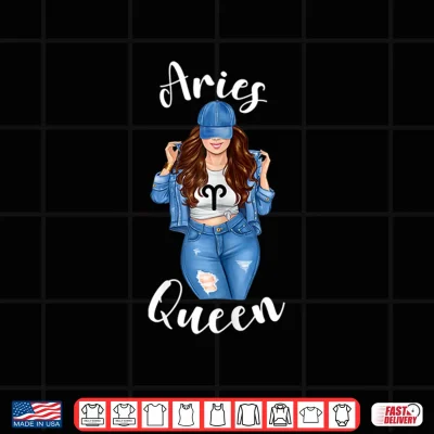 Design Womens Streetwise Aries Queen Brunette Sexy April or March Girl Shirt