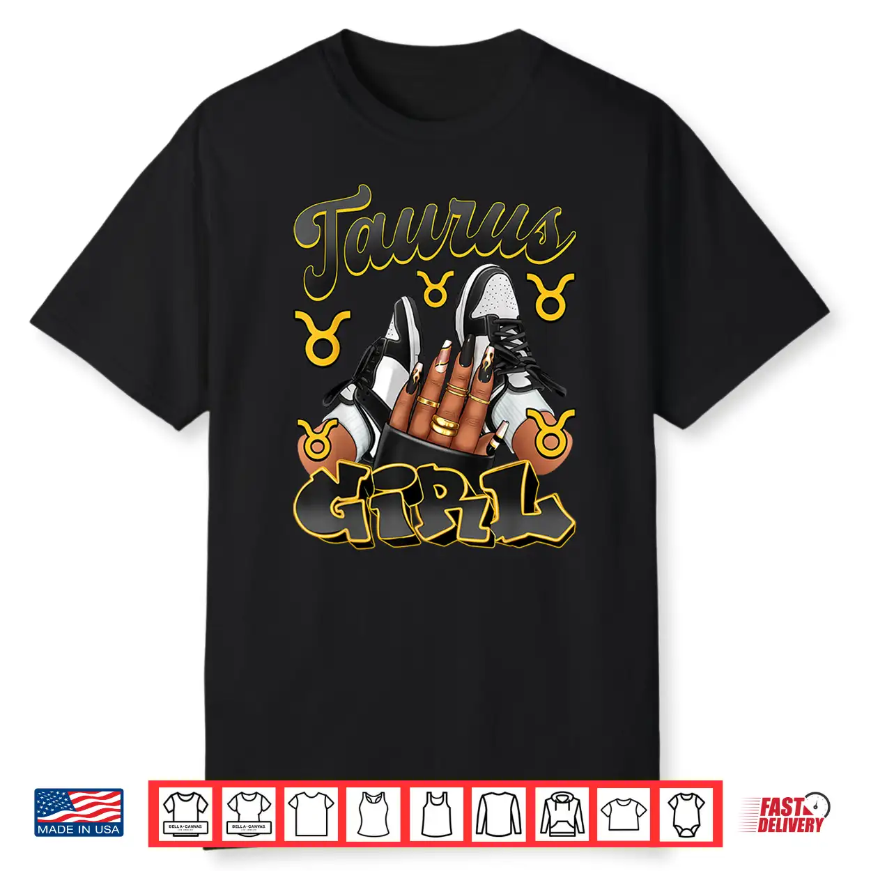 Taurus Girl Birthday Afro Queen Sneakers Zodiac Sign Shirt Taurus Girl Birthday Afro Queen Sneakers Zodiac Sign Shirt