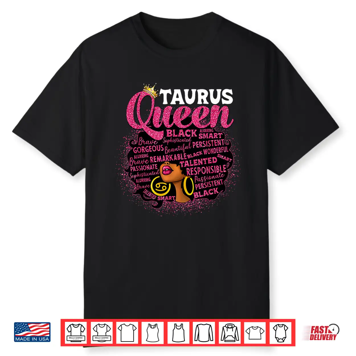 African American Women Zodiac Birthday Afro Taurus Queen Shirt African American Women Zodiac Birthday Afro Taurus Queen Shirt