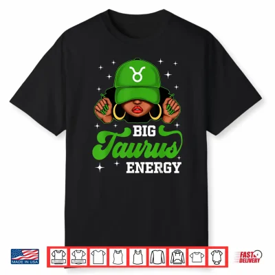 Big Taurus Energy Black Woman Cap Hat Zodiac Birthday Shirt