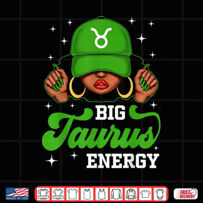Design Big Taurus Energy Black Woman Cap Hat Zodiac Birthday Shirt