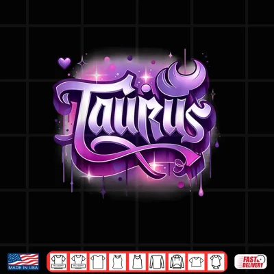 Design Pink Purple Taurus Zodiac Star Sign Shirt