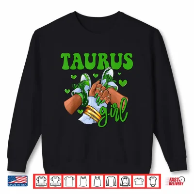 Sweatshirt Taurus Girl Shoes Astrology Zodiac Sign Black Women Shirt