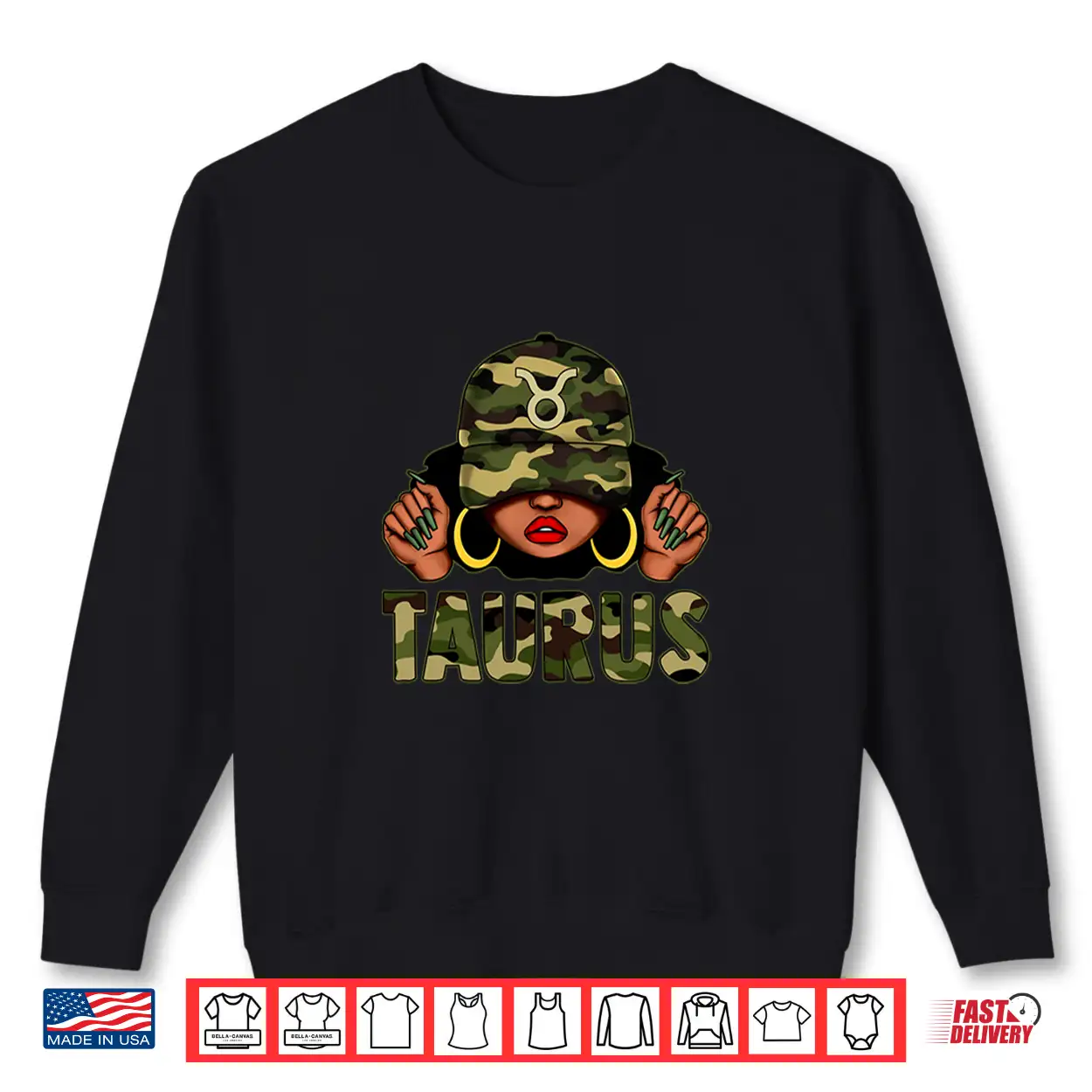 Taurus Queen Black Woman With Cap Camo Afro Girl Zodiac Shirt Taurus Queen Black Woman With Cap Camo Afro Girl Zodiac Shirt