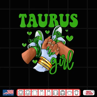 Design Taurus Girl Shoes Astrology Zodiac Sign Black Women Shirt