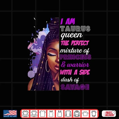Design Womens Black Woman Princess And Warrior Taurus GIrl April May Shirt