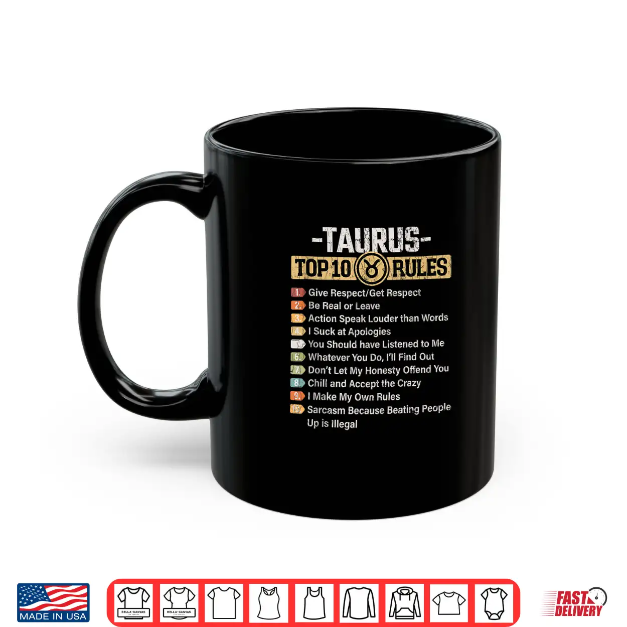 Zodiac Sign Funny Top 10 Rules Of Taurus Graphic Shirt Zodiac Sign Funny Top 10 Rules Of Taurus Graphic Shirt