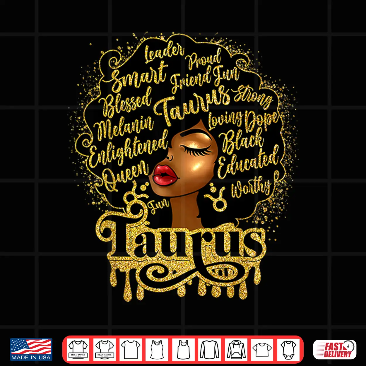 African American Birthday Afro Natural Hair Taurus Girl Shirt African American Birthday Afro Natural Hair Taurus Girl Shirt